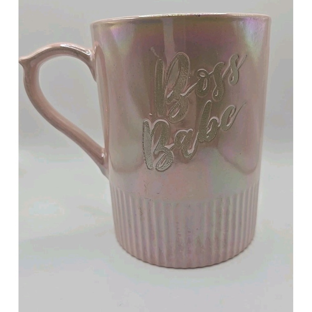 New NWOB 10 Strawberry St Boss Babe Work Saying Coffee Pink Tea Cocoa Family Mug